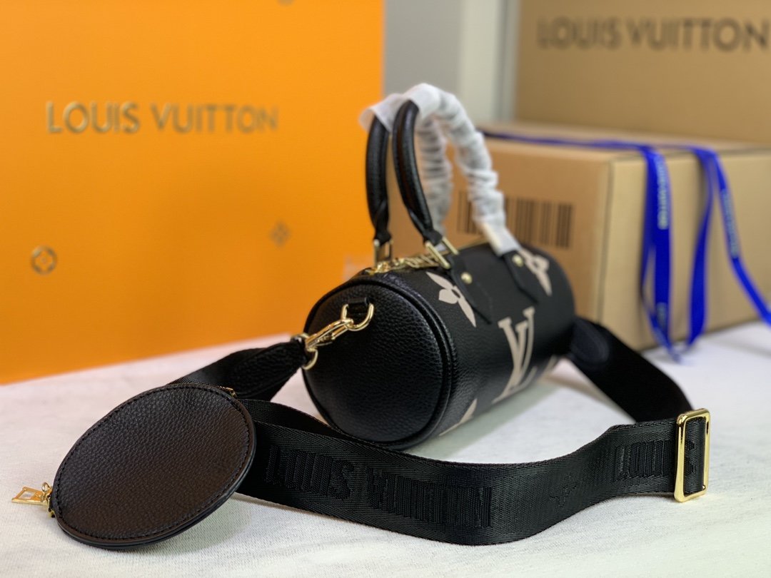 LV Papillon BB Monogram Empreinte Black/Beige For Womtlm,  Shoulder And Crossbody Bags 7.9in/20cm LV M45980