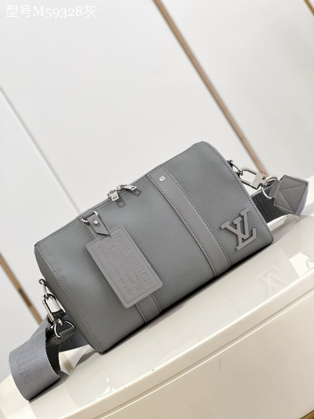 LV City Keepall Aerogram Grey For Mtlm, Bags, Shoulder And Crossbody Bags 10.6in/27cm LV M59328
