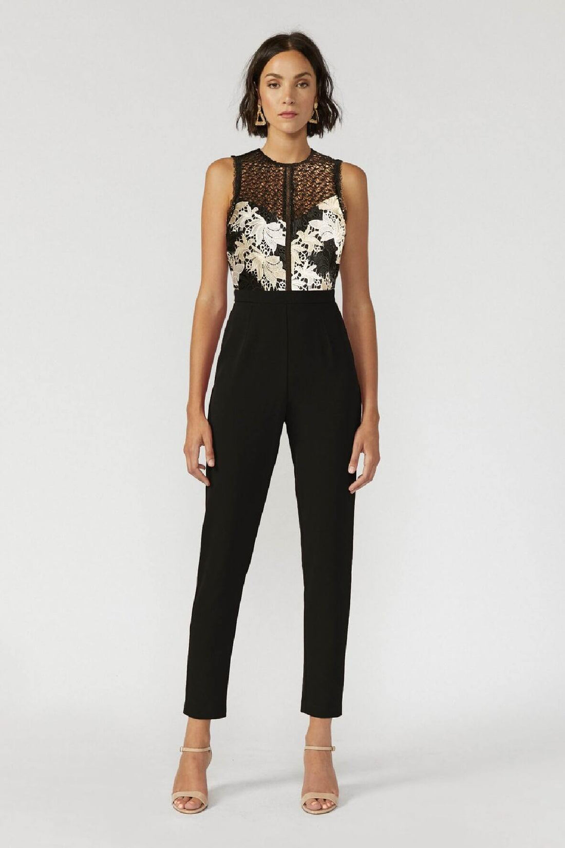 Lizette Jumpsuit in Ivory Black
