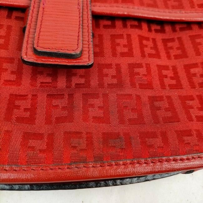 Fendi Vintage Pursesdesigner Purses Red Zucchino Printleather Shoulder Bag