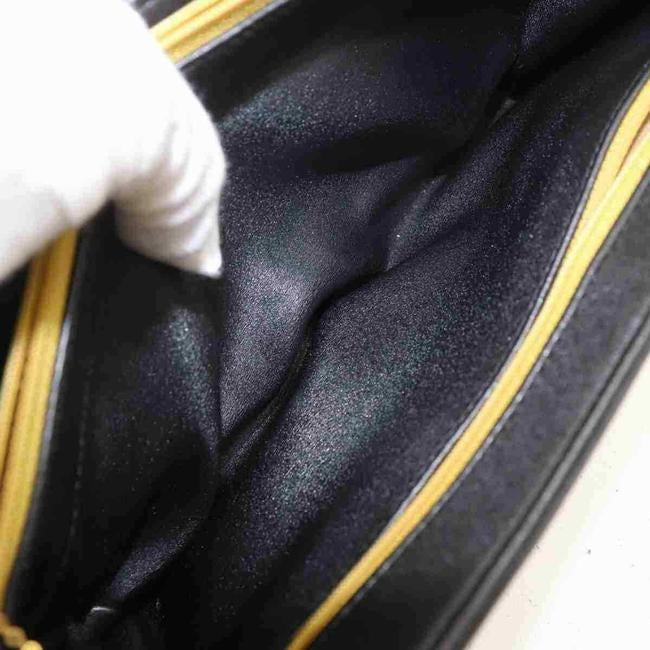 Dior Two Way Purse With Removable Toggle Strap Blacktwo Tone Cd Accents Leather Shoulder Bag