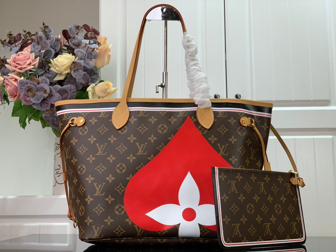 LV Neverfull MM Game On Tote Bag Monogram Canvas By Nicolas Ghesquiere For Womtlm,  Shoulder Bags 12.2in/31cm LV M57452