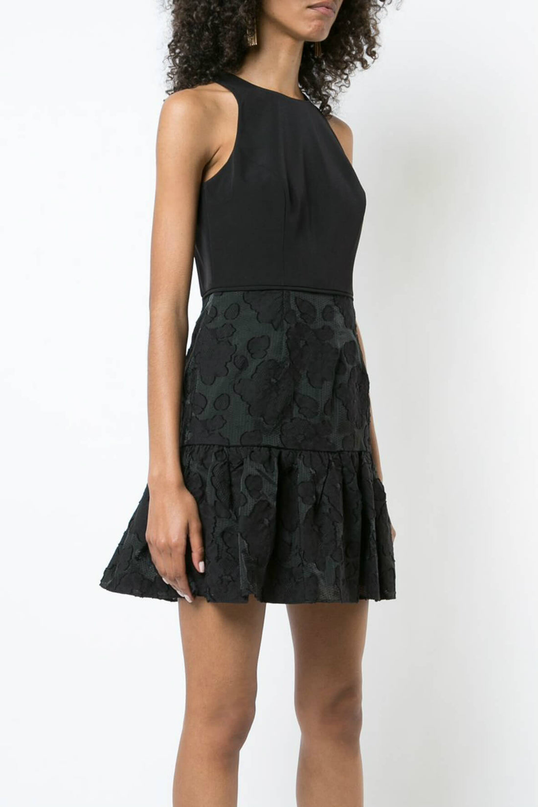 Crepe and Jacquard Dress