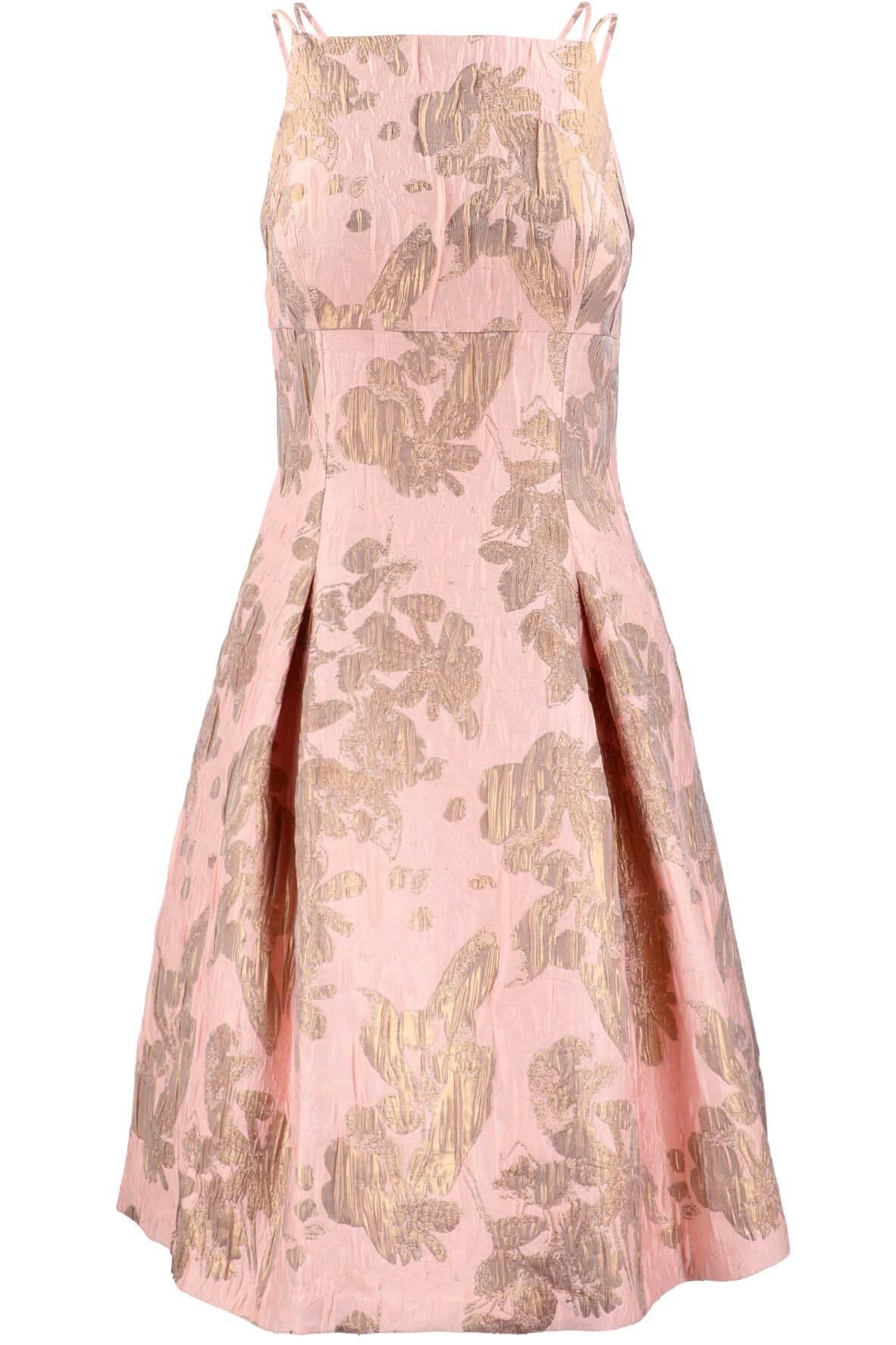 Halter Jacquard Cocktail Dress