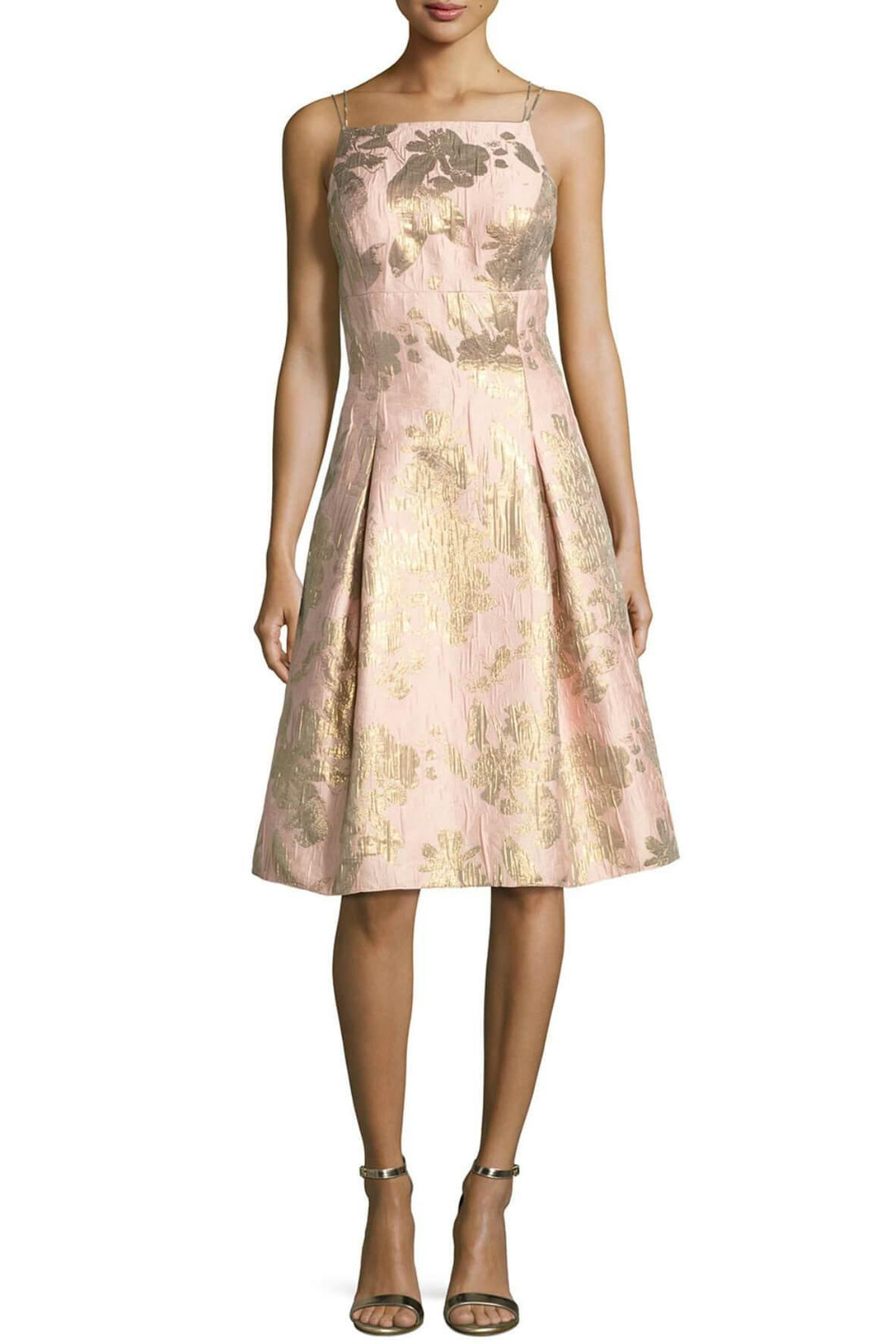 Halter Jacquard Cocktail Dress