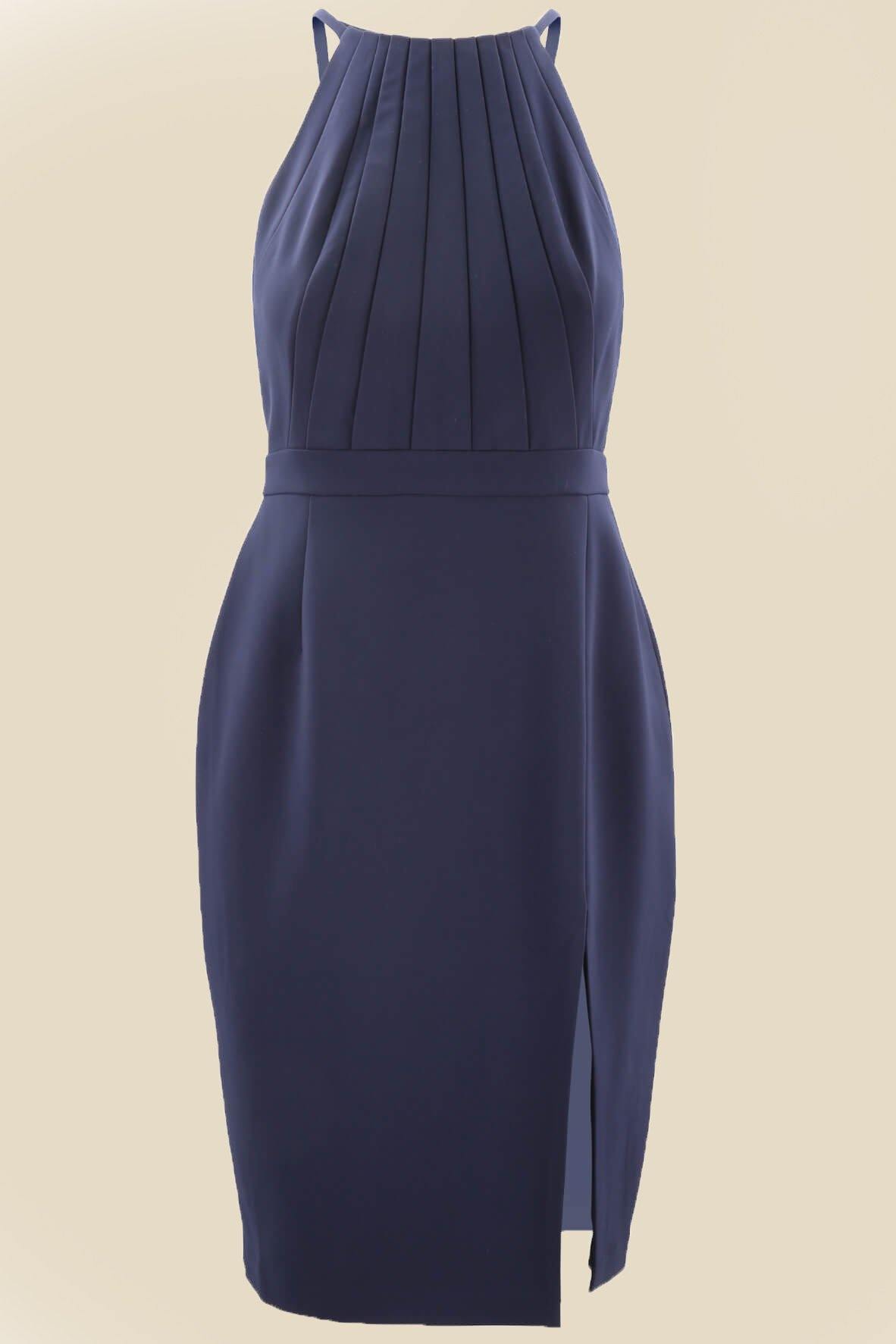 Lasata Pleated Dress Blue