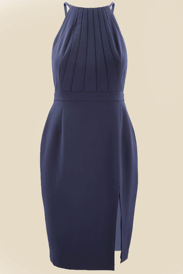 Lasata Pleated Dress Blue