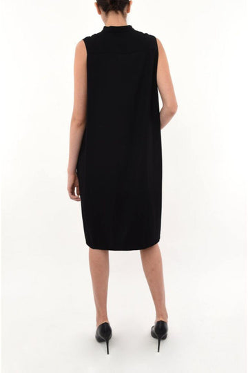 Cocoon Shirt Dress Black