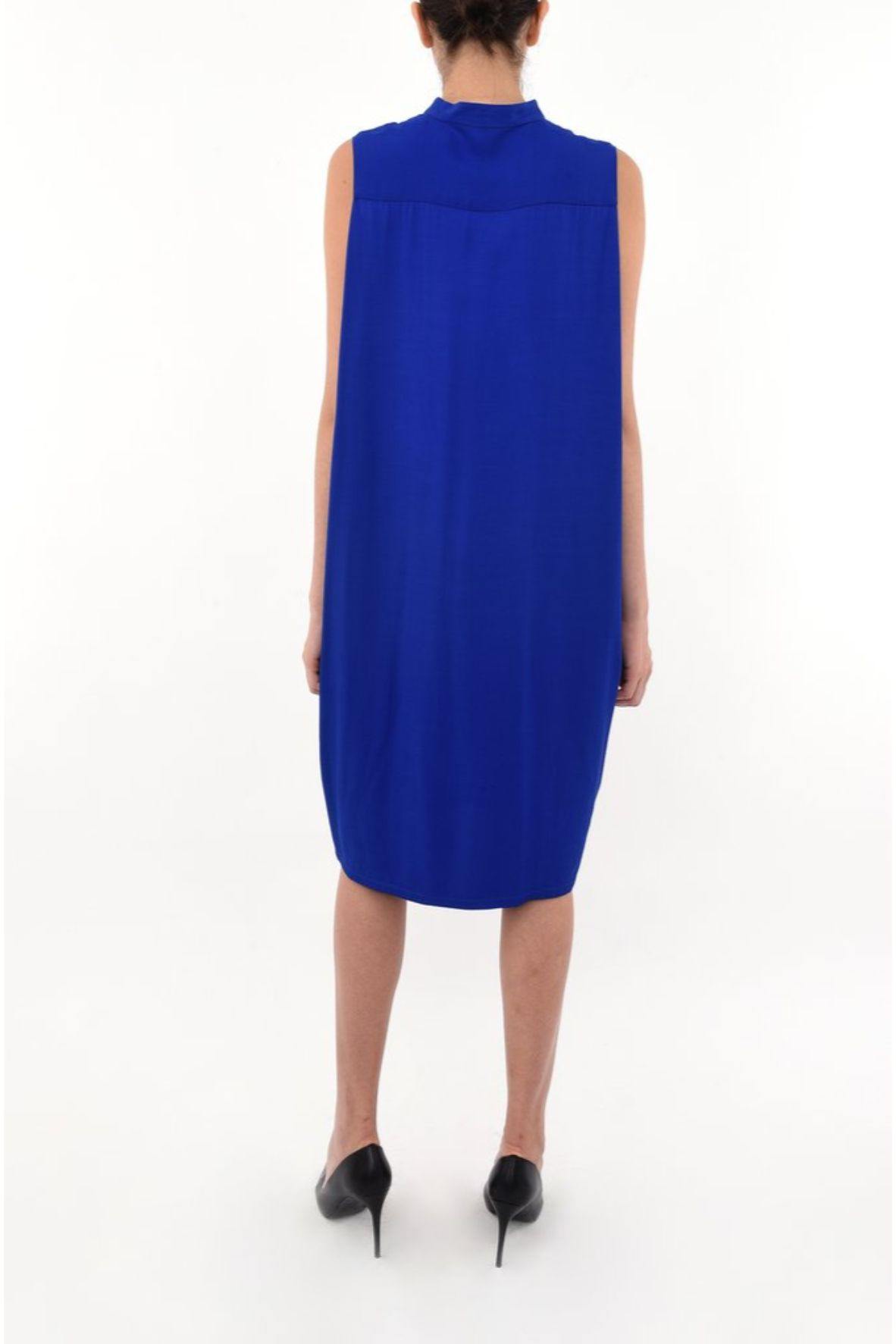 Cocoon Shirt Dress Blue