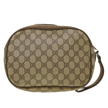 GUCCI GG Canvas Web Sherry Line Clutch Bag Beige Red Green  am4114