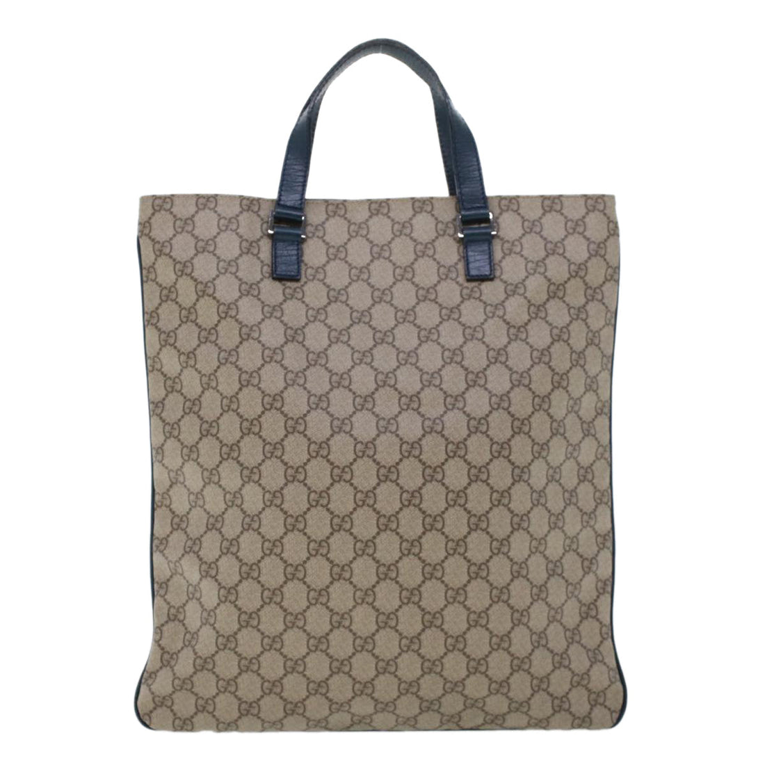 GUCCI GG Canvas Tote Bag PVC Leather Beige  am4470