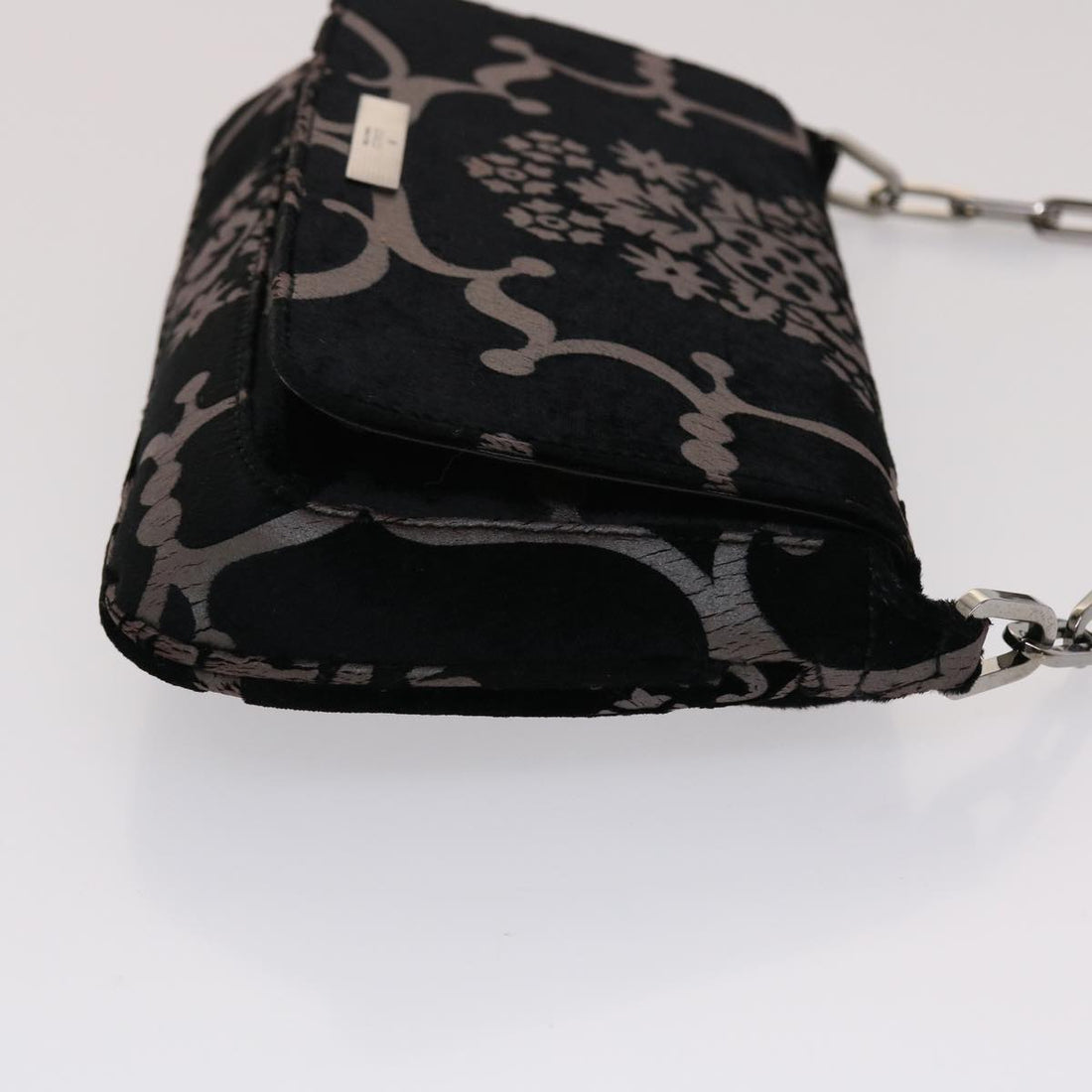 GUCCI Chain Shoulder Bag Velor Black 0013829  am4747
