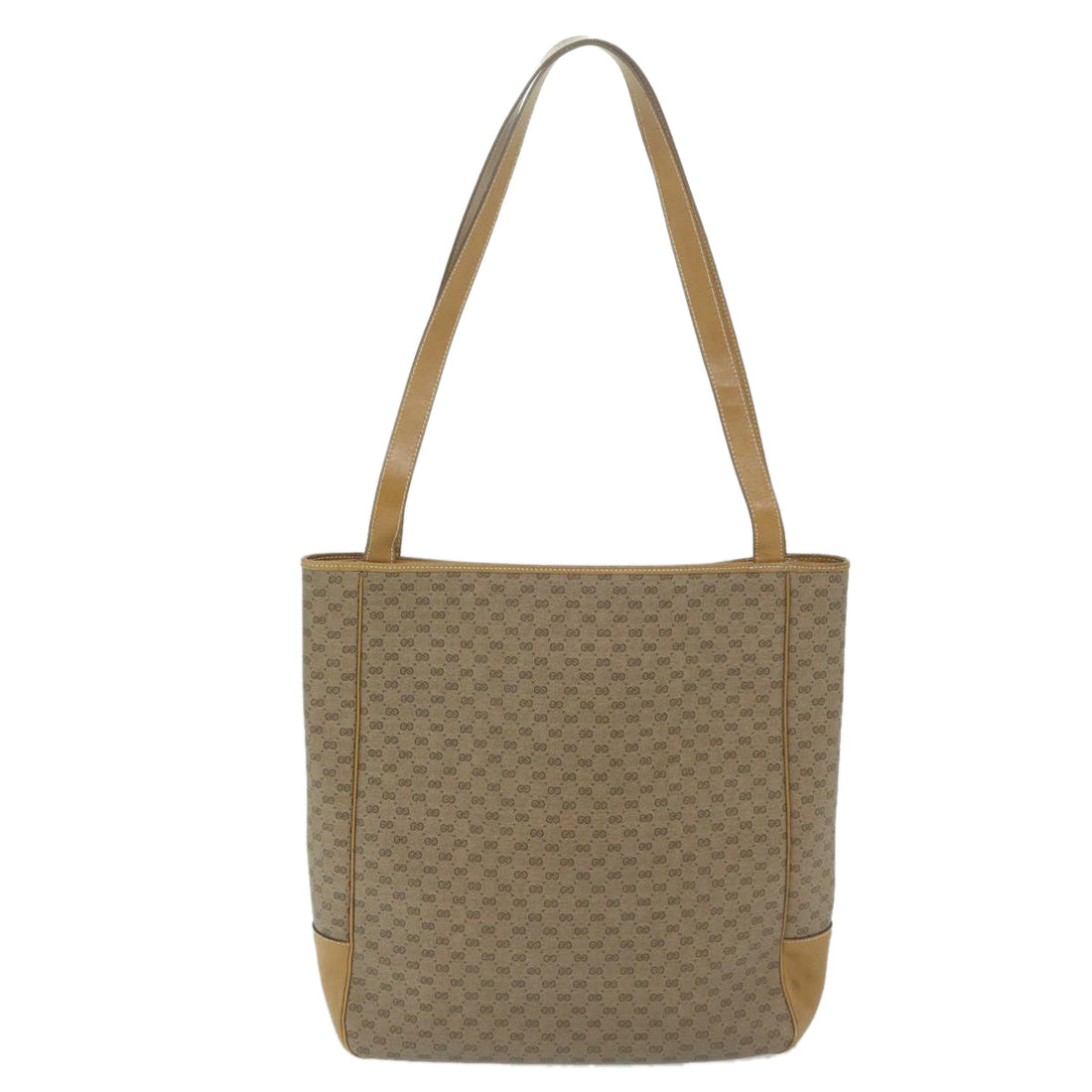 GUCCI Micro GG Supreme Tote Bag Beige Auth am5617