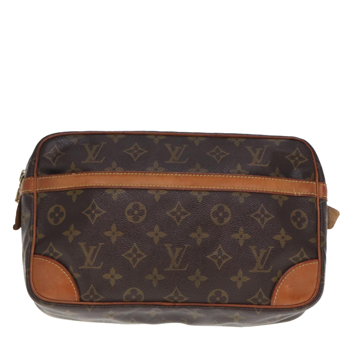 LOUIS VUITTON Monogram Compiegne 28 Clutch Bag M51845 LV Auth am6369