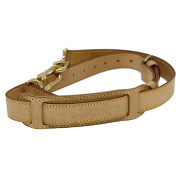 LOUIS VUITTON Powanie Shoulder Strap Leather 2Set Beige LV Auth am6383