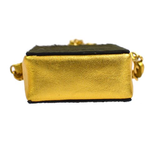 CHANEL 2001 Mini Chain Shoulder Pochette Khaki