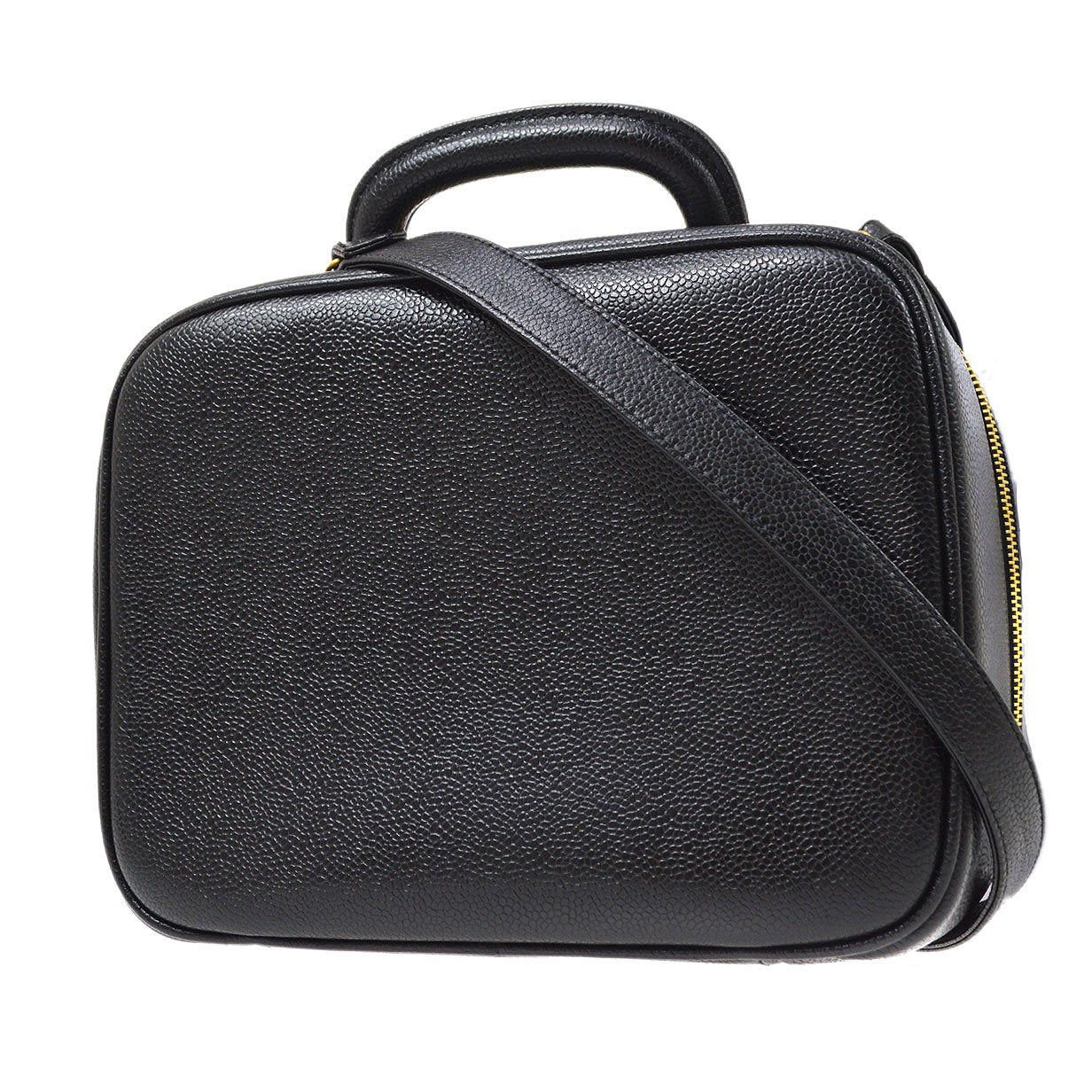 CHANEL? 1996-1997 Lunch Box Vanity Medium Black Caviar ao28476