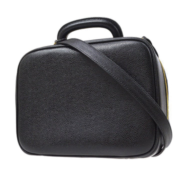 CHANEL? 1996-1997 Lunch Box Vanity Medium Black Caviar ao28476