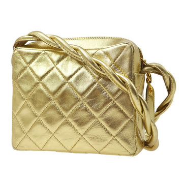 CHANEL 1996-1997 Camera Bag Mini Gold Lambskin ao28947