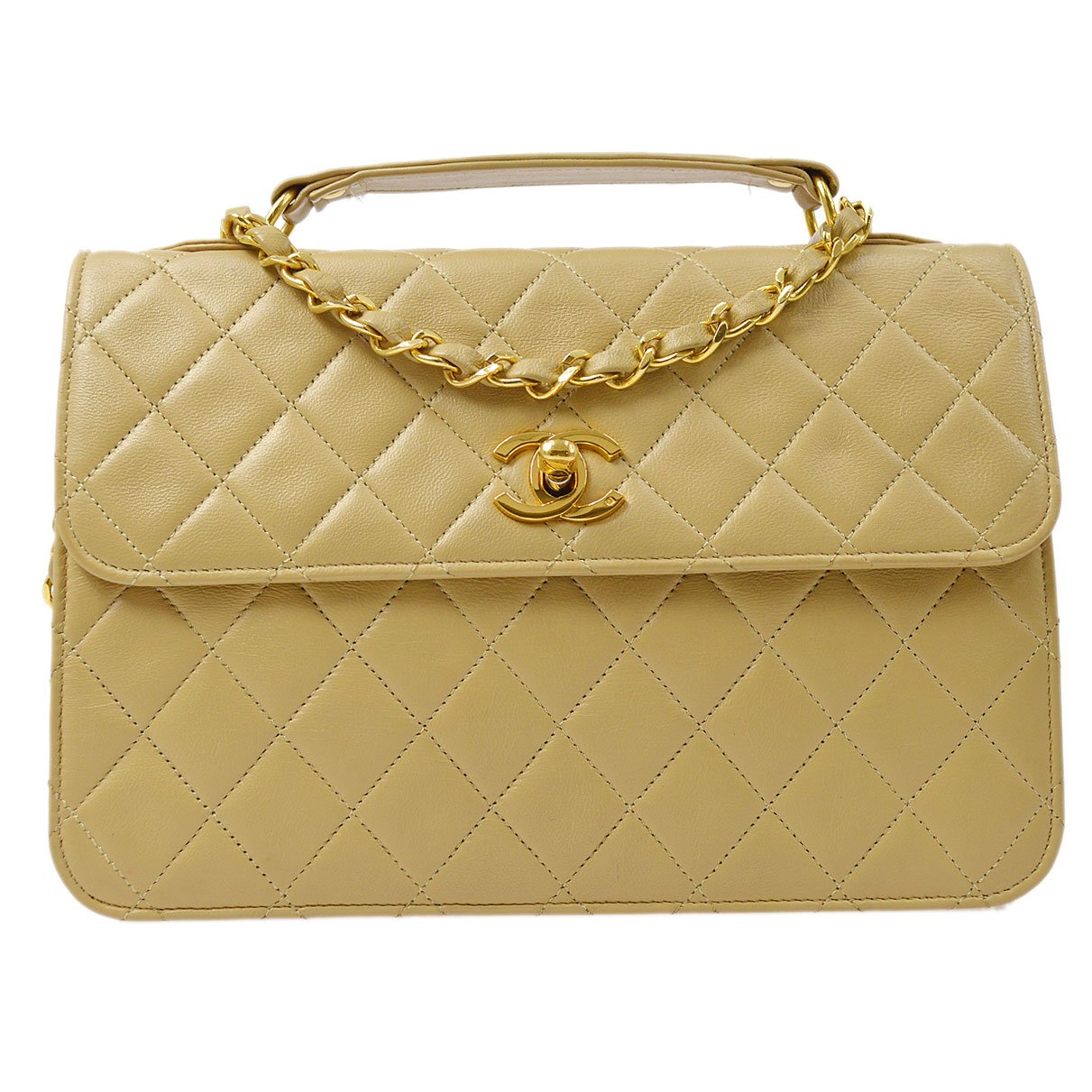 CHANEL Single Turnlock 2way Handbag ao29038