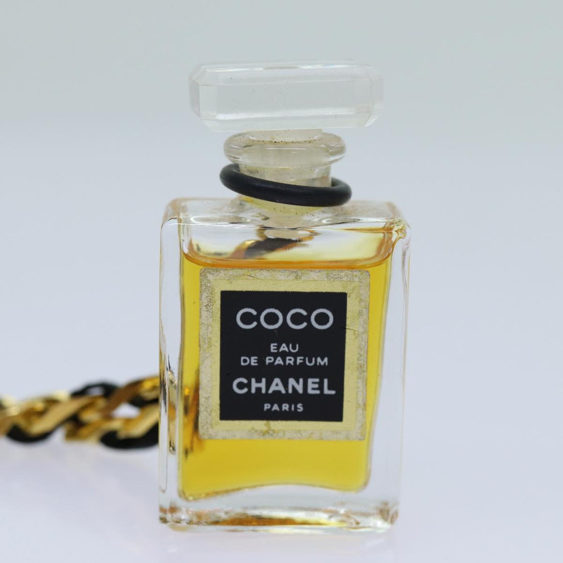 CHANEL Perfume Necklace Gold CC Auth ar11606B