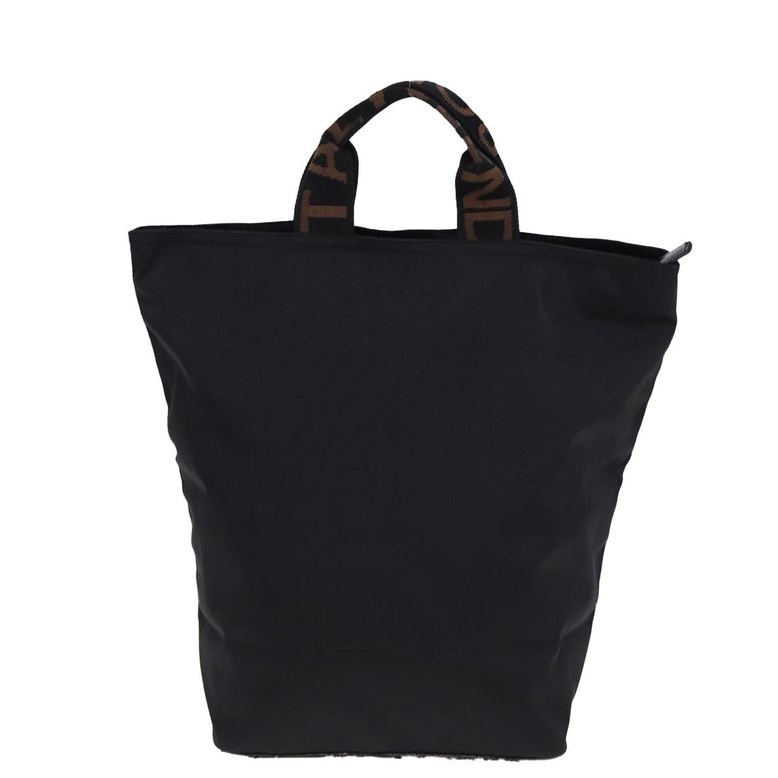 FENDI Tote Bag Canvas Black Auth ar11998
