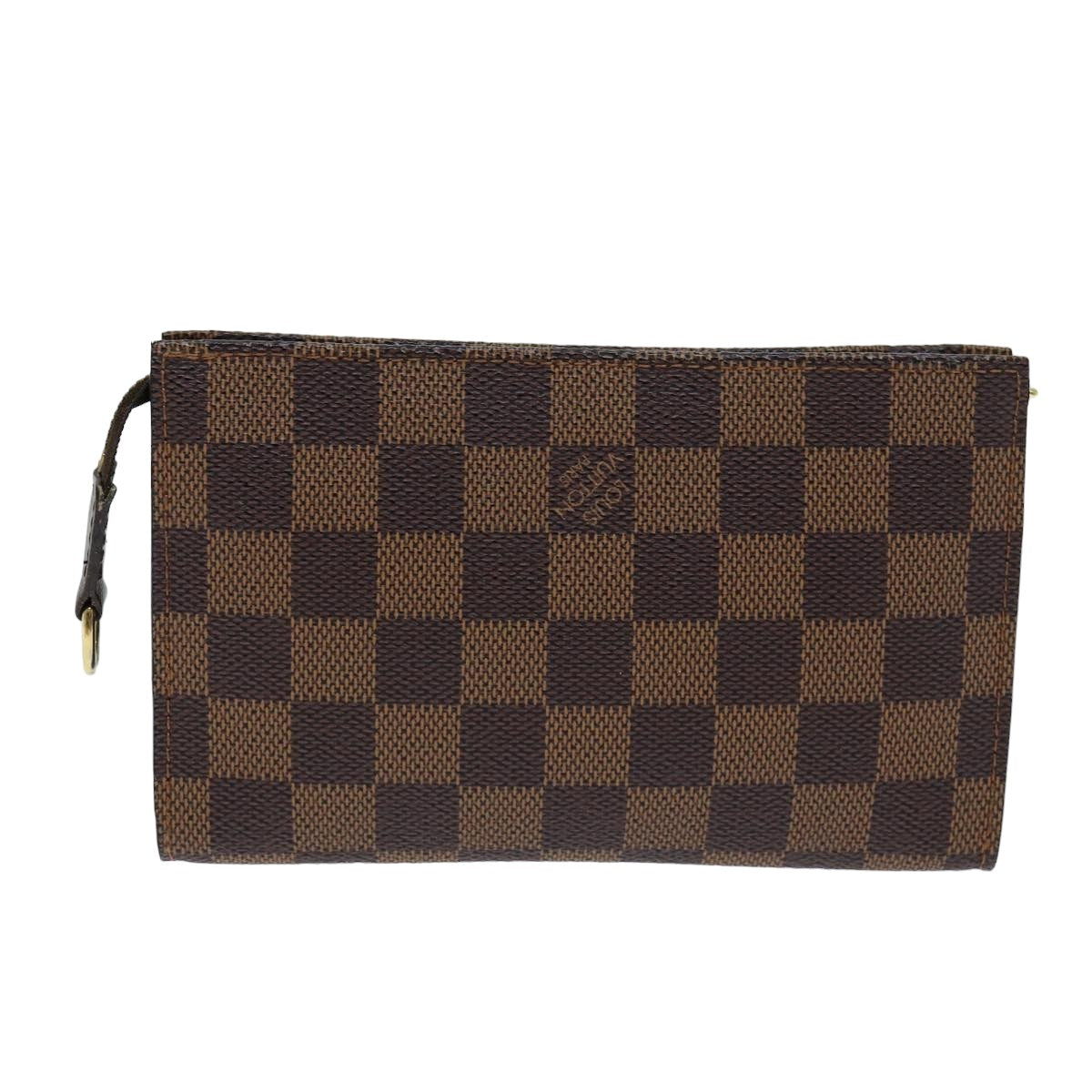 LOUIS VUITTON Damier Ebene Marais Pouch LV Auth ar12087