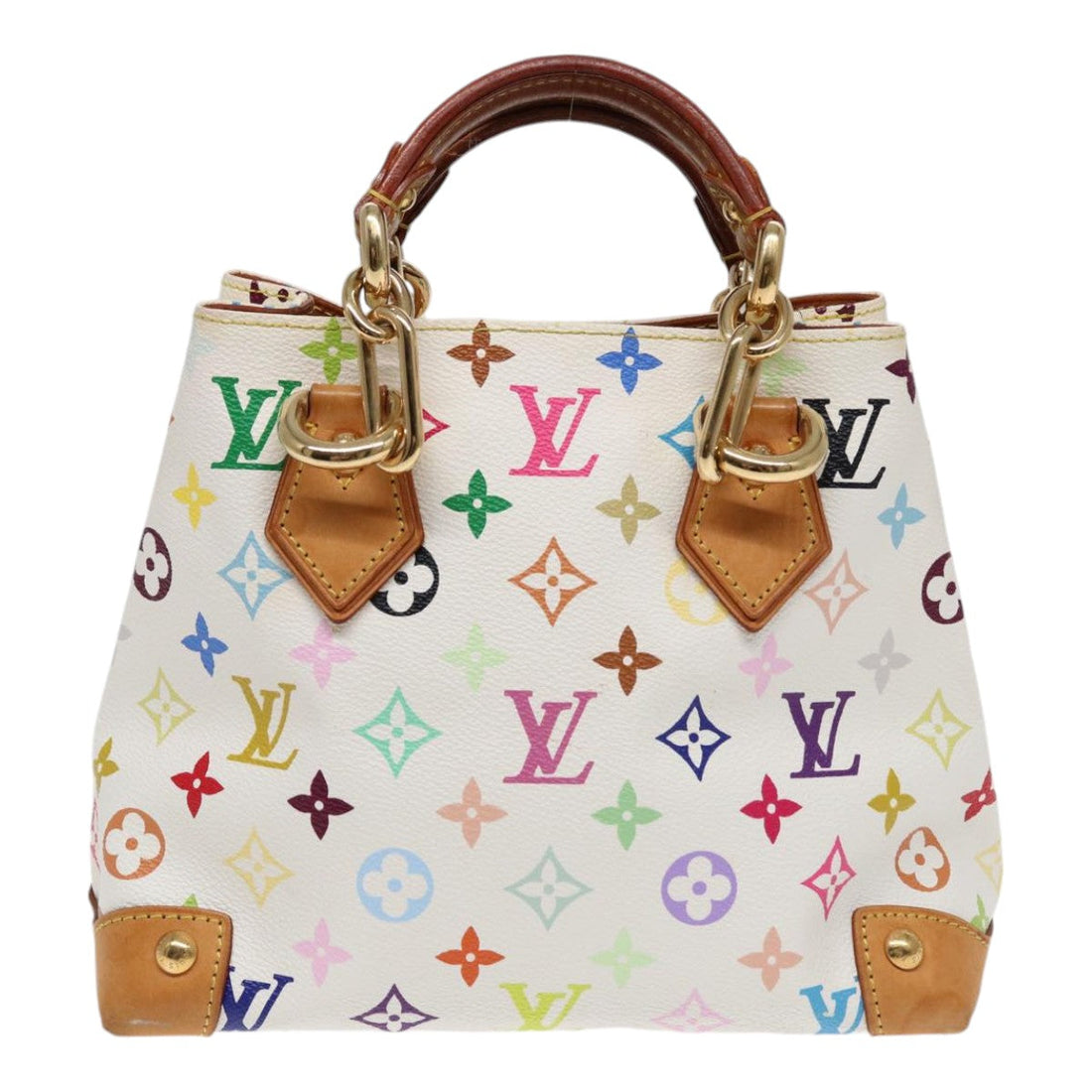 LOUIS VUITTON Monogram Multicolor Audra Hand Bag White M40047 LV Auth ar12339
