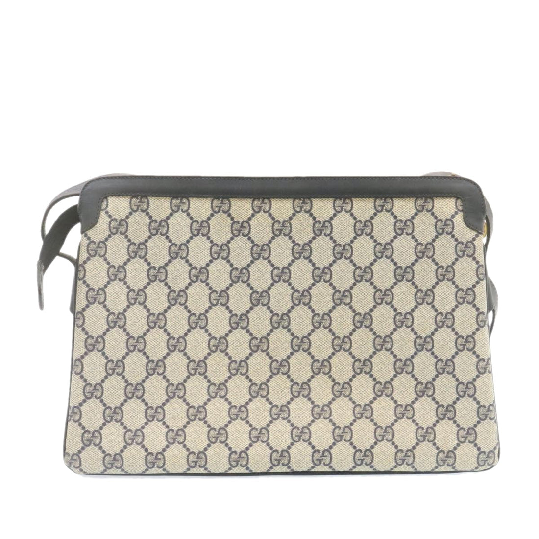 GUCCI Sherry Line GG Canvas Shoulder Bag PVC Leather Red Navy  ar4424