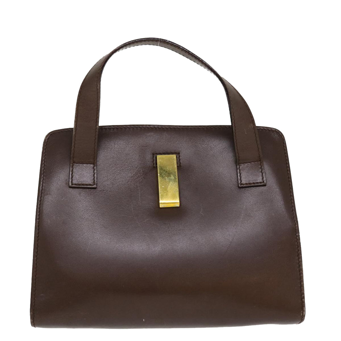 GUCCI Hand Bag Leather Brown  ar9113