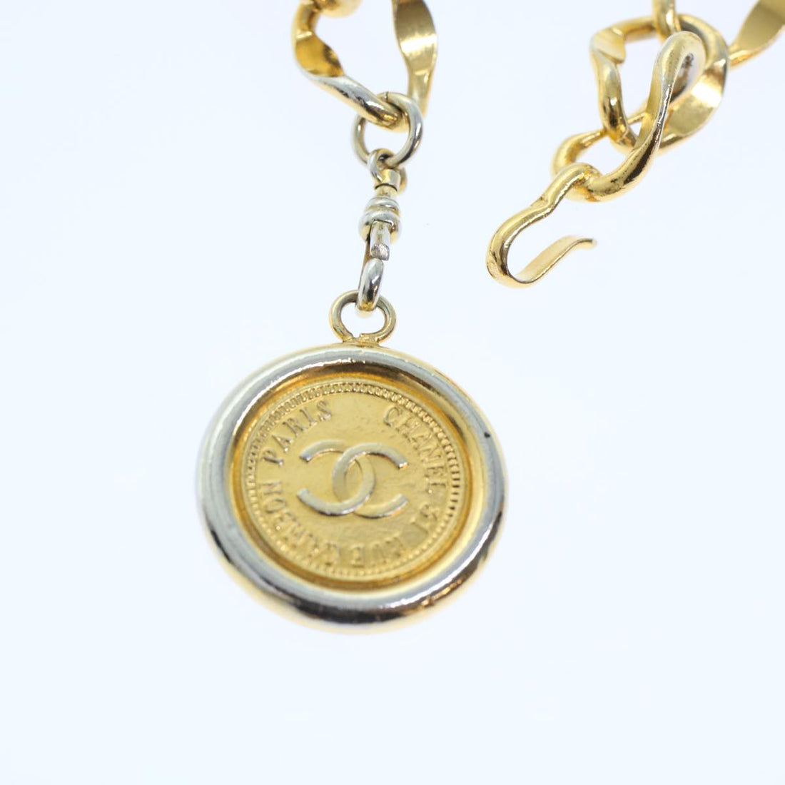 CHANEL Belt metal 35.4" Gold CC   ar9720B