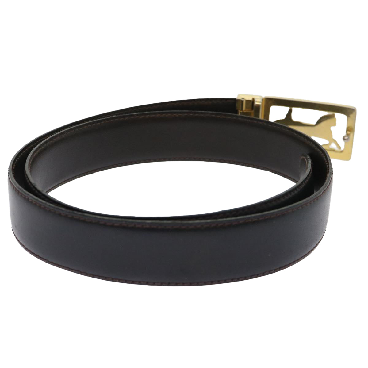 Celine Horse Carriage Belt Leather 28"-32.3" Black  ar9780