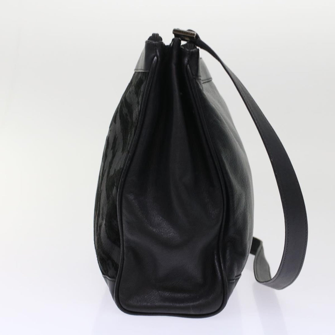 GUCCI Shoulder Bag Suede Leather Black  ar9974