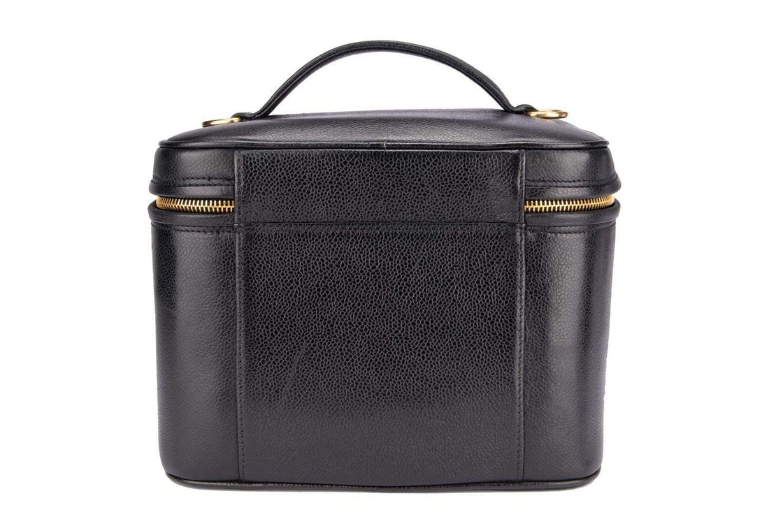 Vintage Chanel Vanity Bag in Black Caviar Leather