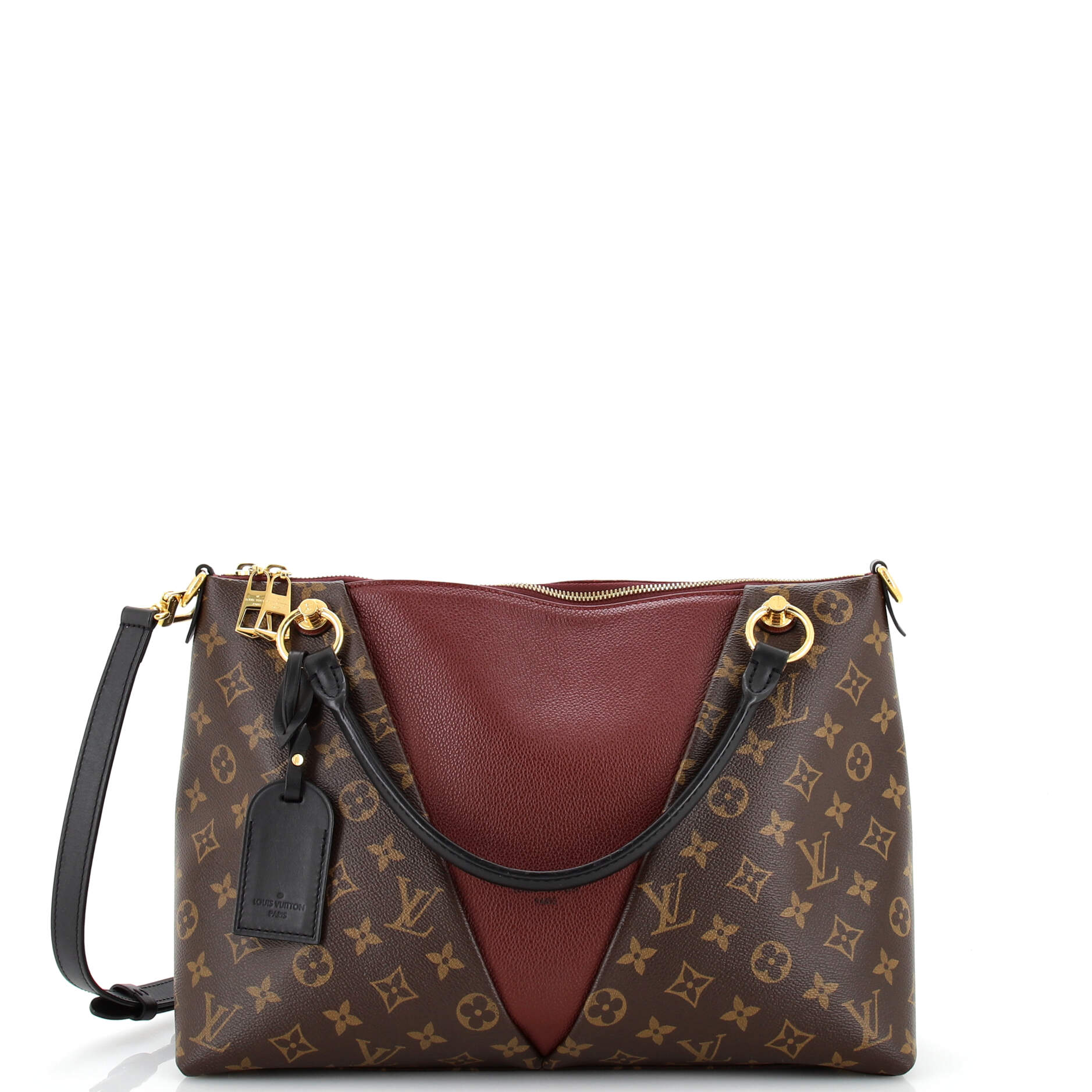 Louis Vuitton V Tote Canvas And Leather