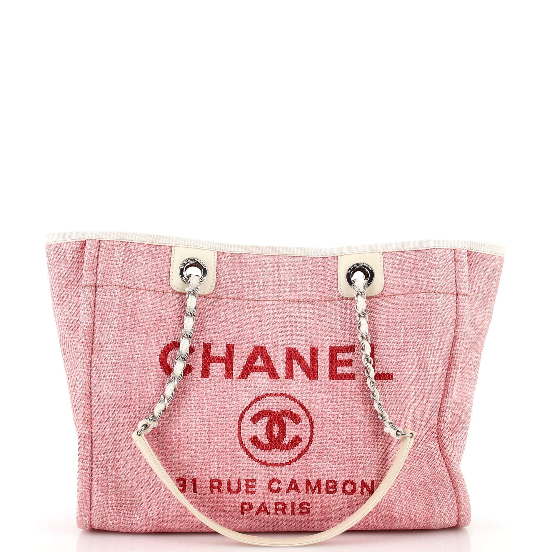 Chanel Deauville Tote Raffia Small