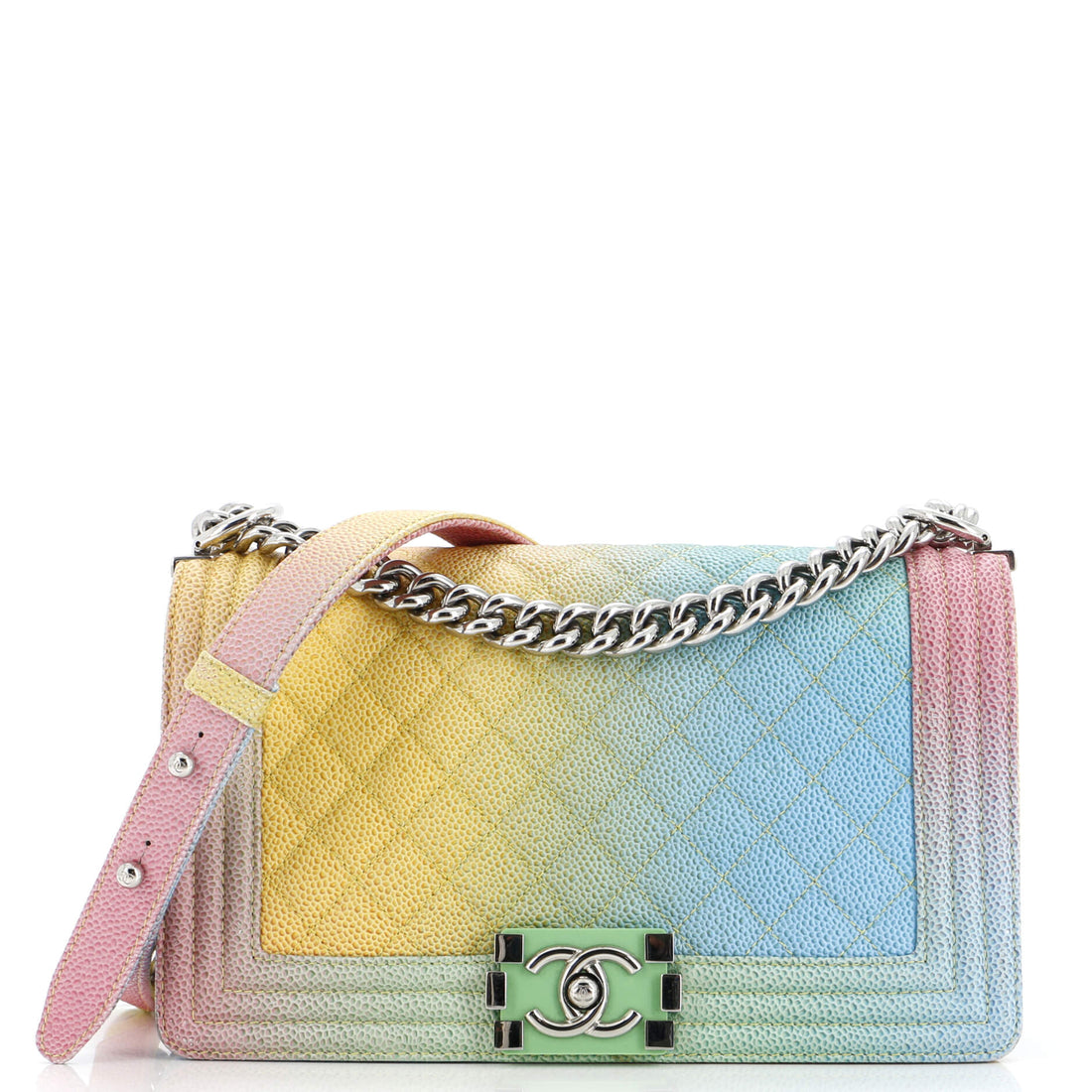 Chanel Rainbow Boy Flap Bag Quilted