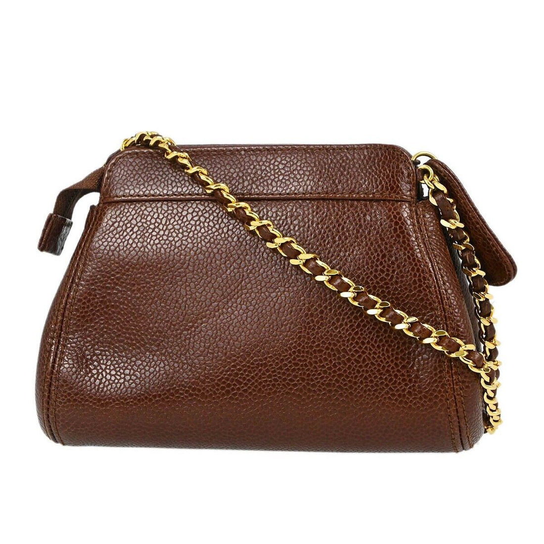 Chanel Brown Calfskin Chain Shoulder Bag