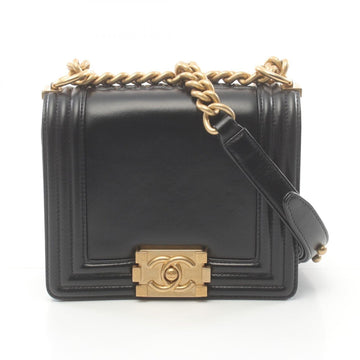 Chanel Cc Boy Chain Shoulder Bag Leather