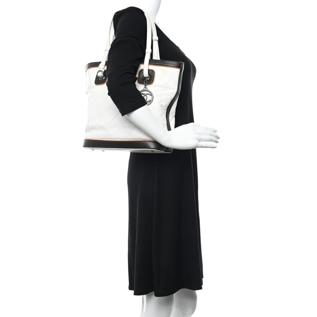 Chanel Lambskin Quilted Cc Charm Tote