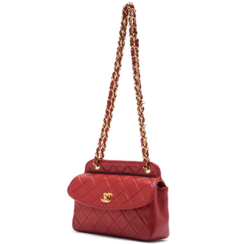 CHANEL ?CHANEL? Mini Traverse Roundflip Chain Shoulder  Red  Shoulder Bag Miniature Shoulder Bag  Bag Hybrid ? Delivery?  Yabok Online