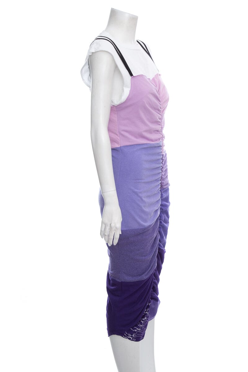 Rentrayage Purple Gathered Dress SZ S NWT