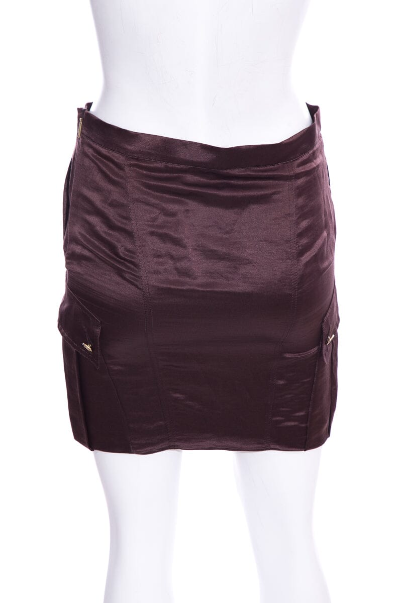 Roberto Cavalli Brown Mini Skirt SZ 40
