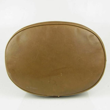 Amazing, Salvatore Ferragamo, RARE, olive green leather XL bucket bag or backpack with a gold Vara accent and a drawstring top closure