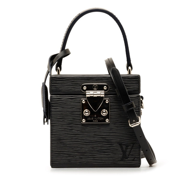 Louis Vuitton Epi Breaker Box Handbag Shoulder Bag 2WAY M52703 Noir Black Leather Louis Vuitton