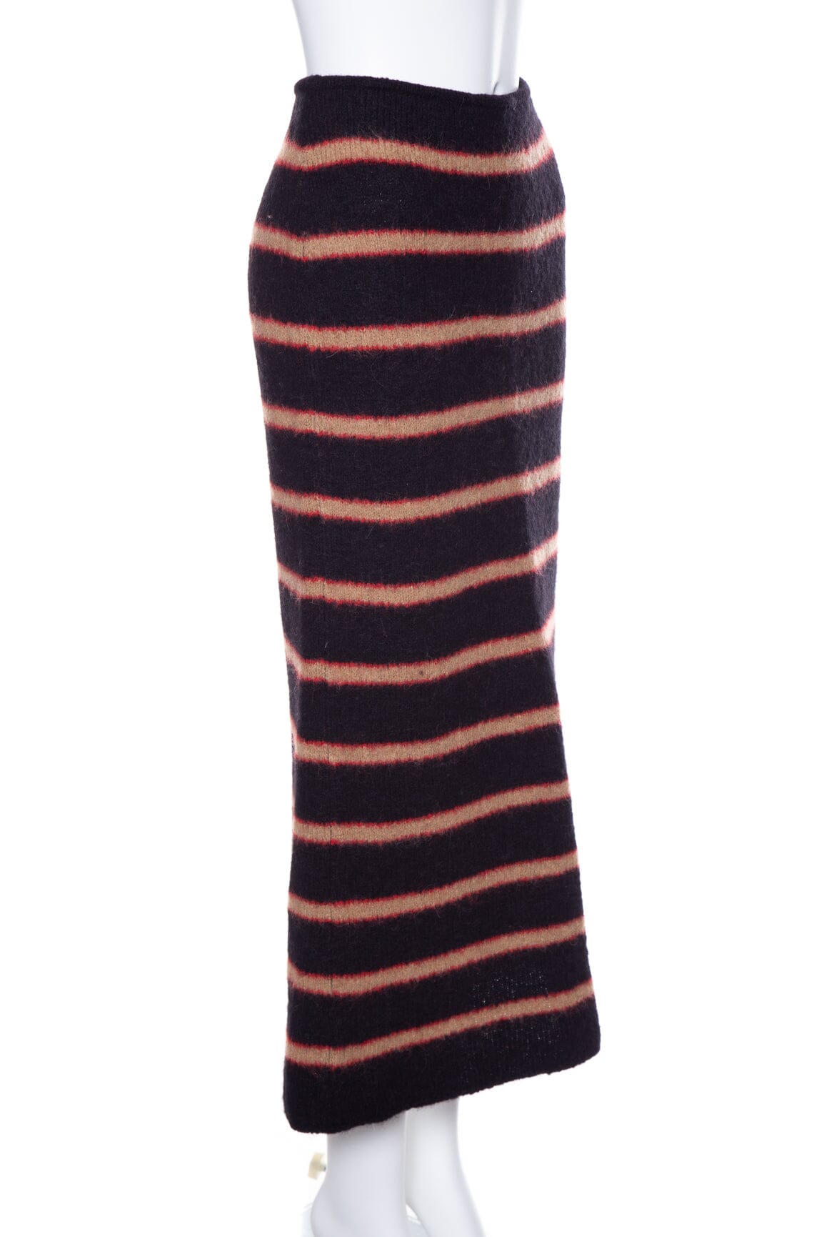 Sport Max Black Knit Stripe Skirt SZ M