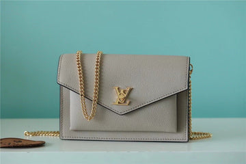 LV Mylockme Chain Pochette Grey For Women,  Shoulder and Crossbody Bags 7.5in/19cm LV 