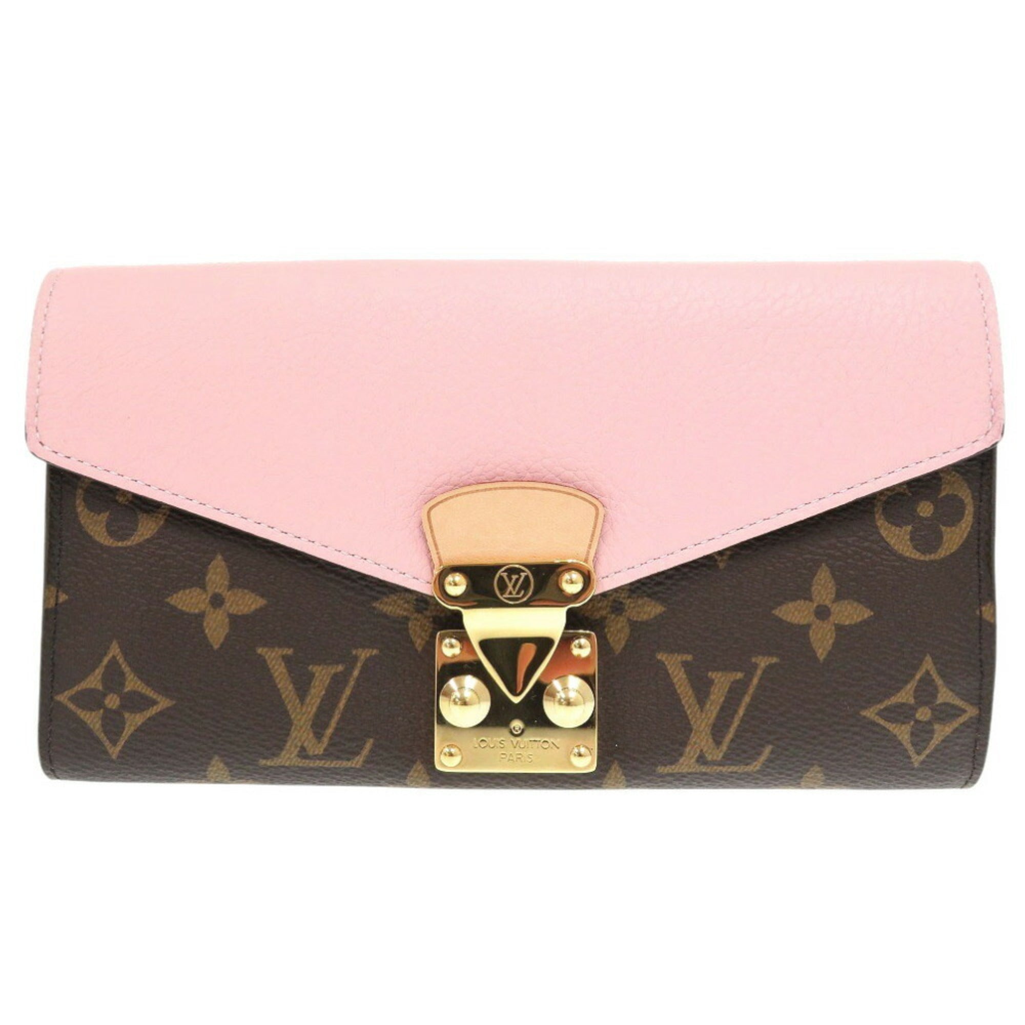Louis Vuitton  Monogram pink Rose Ballerine Monogram Long Wallet (Bi-Fold)
