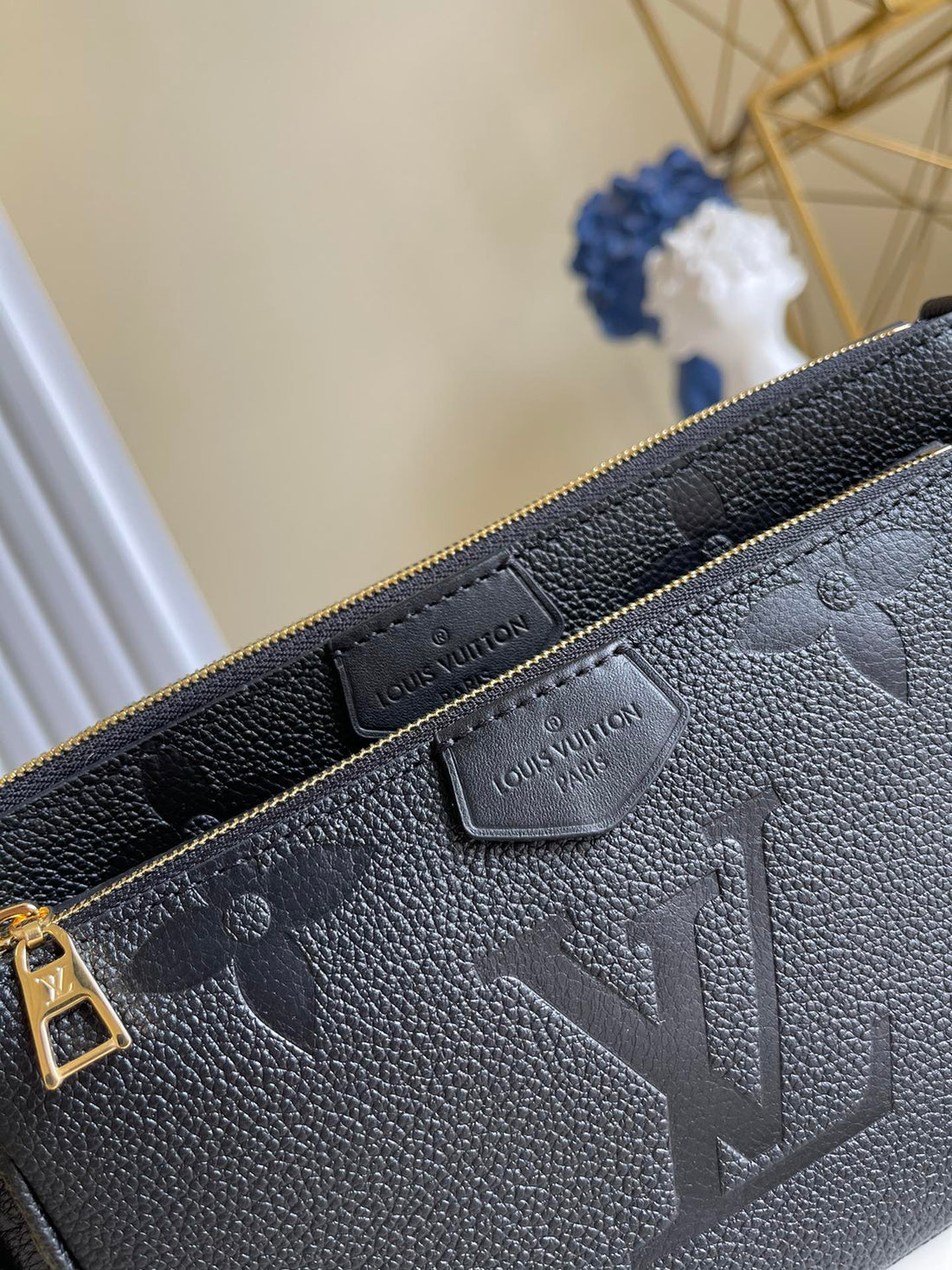 LV Multi Pochette Accessoires Monogram Empreinte Black For Womtlm, Womtlm’s Handbags, Shoulder And Crossbody Bags 9.8in/25cm LV M80399