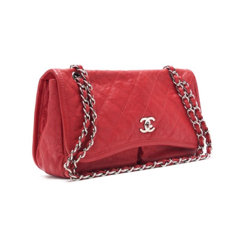 CHANEL/CHANEL Matrasse Turn-Lock Chain Shoulder  S Red (Silver )  Shoulder Bag Lady Shoulder Bag Hybrid ? Ship? Dutch Shark Online